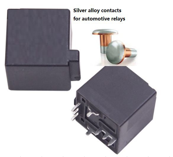 Hopeaseoskontaktit autoreleille